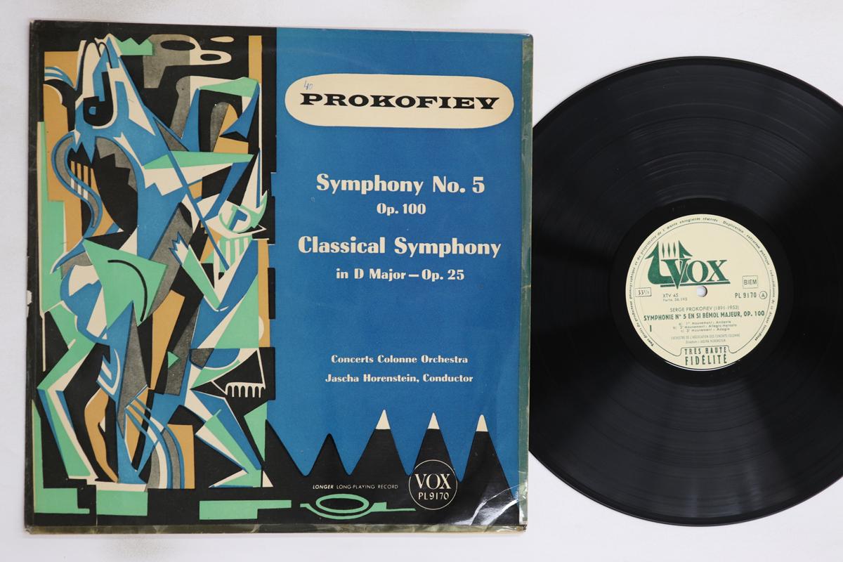 

LP Record JASCHA HORENSTEIN, CONCERTS COLONNE - Prokofiev Symphony No5 Op100 / Symp PL9170 VOX 1955 UK Classical Used