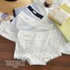 Women's Spring and Autumn Vintage Lace Edge Pure Cotton 10A Antibacterial Extended Range Boxer Briefs