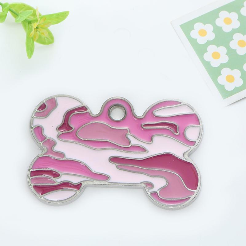 

Personalized Bone Metal Identity Card Multicolor Customizable Name Dog Cat ID Tag Anti-lost Pendant Collar Pet Supplies Keychain