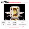 925 Sterling Silver Fashionable Square Inlaid Gemstone Ring for Women's Wedding Jewelry Gifts and Party Accessories 2025