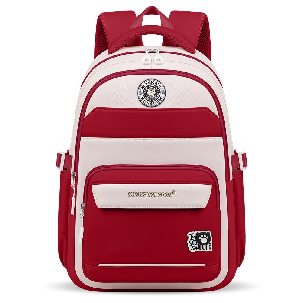 School bag, junior high school primary school students, children's large-capacity backpack, outdoor leisure travel bag, backpack, new model