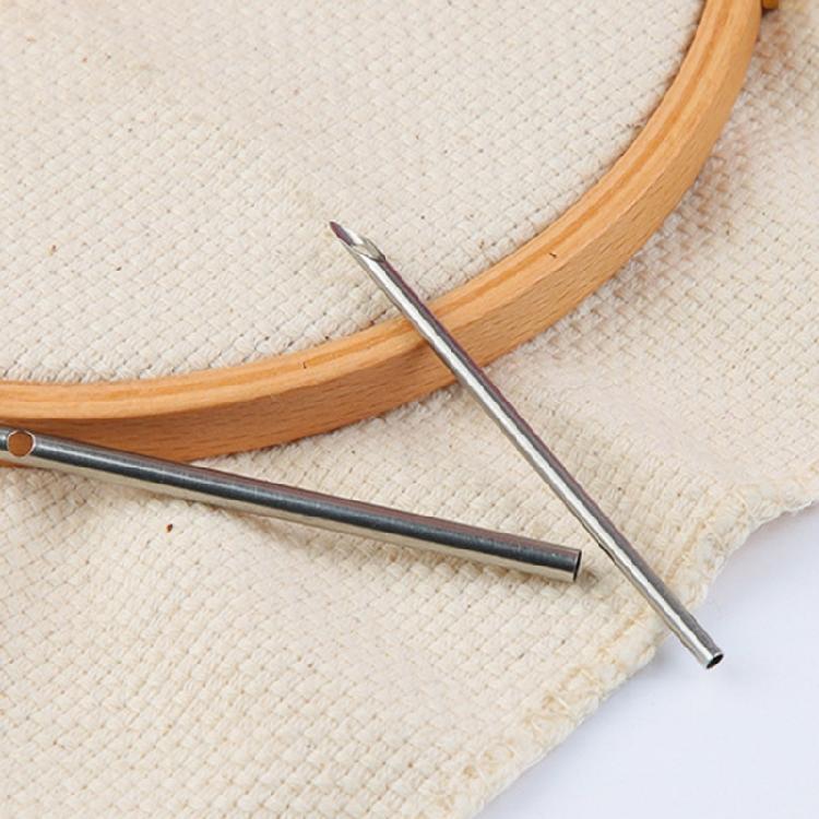 Punching Needle Embroidery Set for Embroidery Craft Embellishment, with 3 Punching Needle Head and Needle Threader