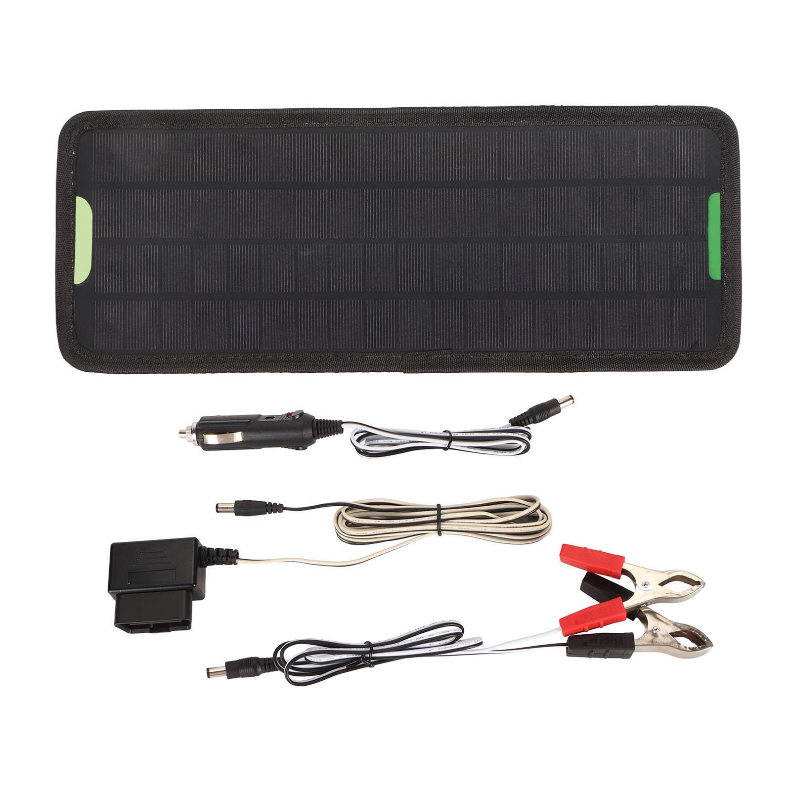 

Solar Panels, 12V 5W Car Boat Solar Panel Solar Battery Solar Panel Kit With Battery Maintainer For Car Motorcycle Towing Boat RV