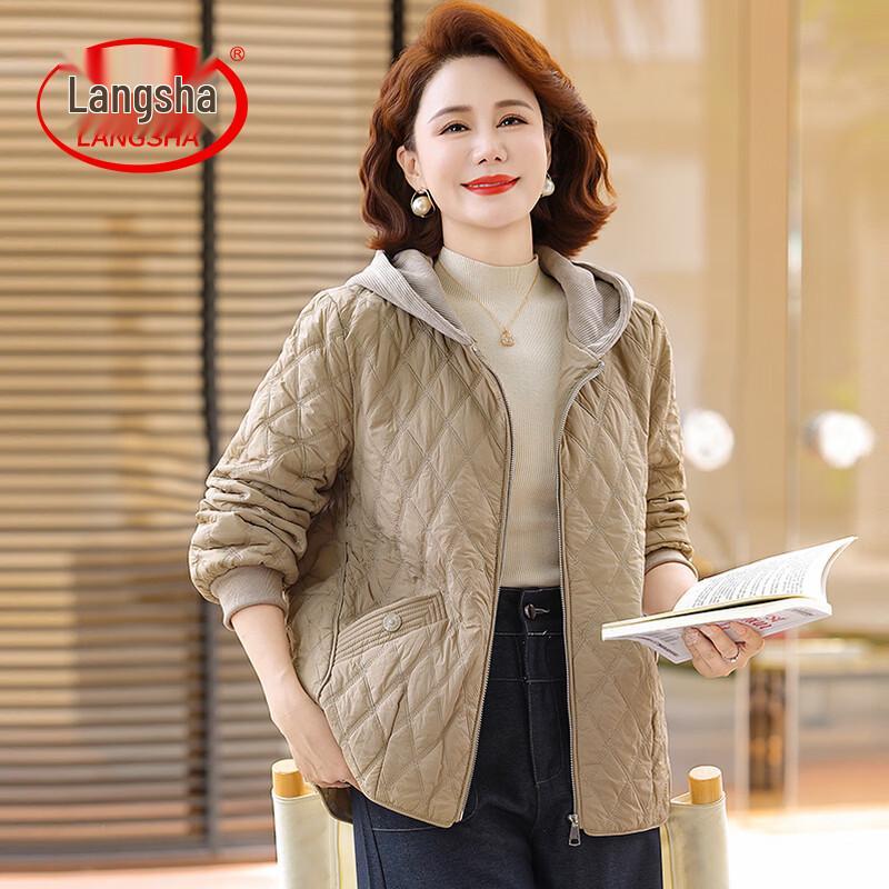 LangSha Women s Quilted Hooded Padded Jacket 2XL