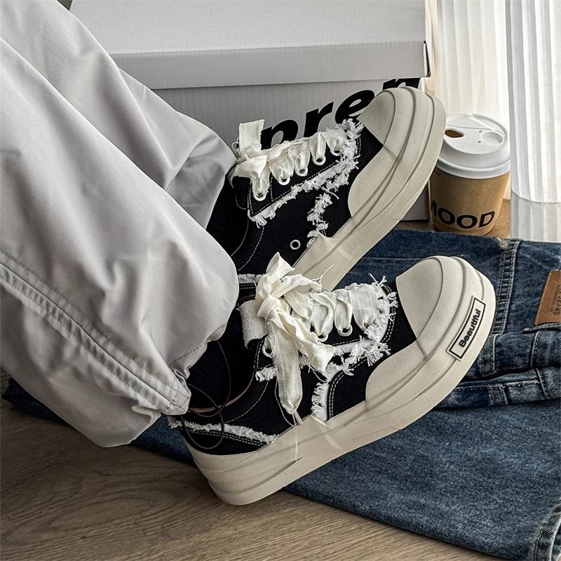 Spring and Summer New Sub-trendy Shoes Board Shoes Bread Shoes Student Retro Platform Shoes