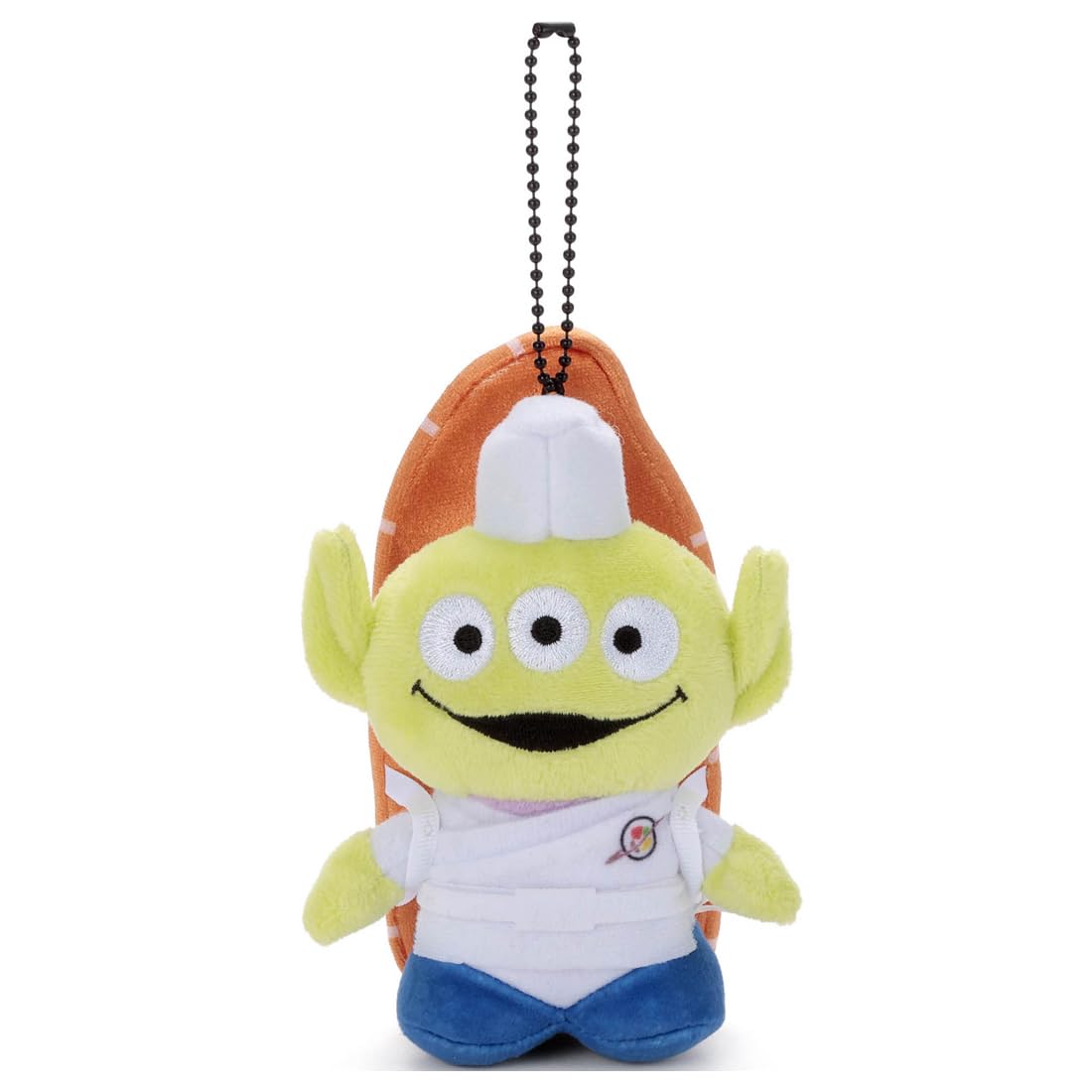 

TAKARATOMY A.R.T.S. Pixar Character Toy Story 30th Anniversary Ball Chain Mascot Alien Sushi Chef (Salmon) Plush Toy, Approximately 14cm Tall