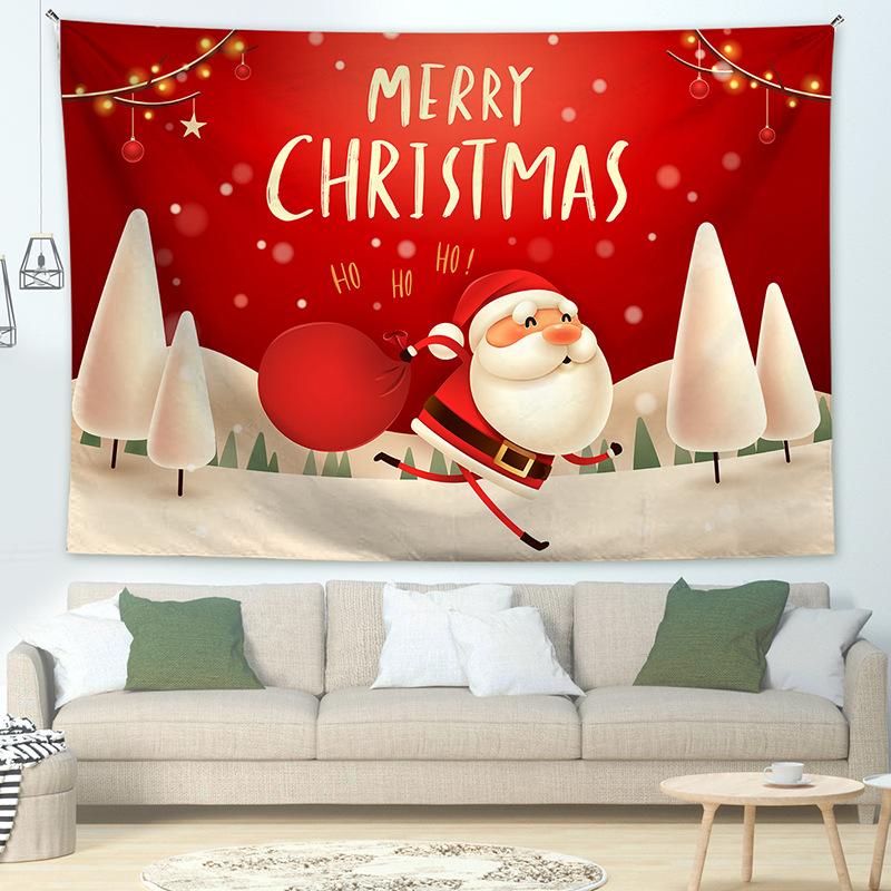Weihnachtstapisserie Außenhandel Grenzüberschreitendes Weihnachtshintergrundtuch Weihnachtsmann-Hängetuch
