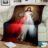 1pc Religious Jesus Flannel Blanket For All Season, Cozy Warm Soft Blanket For Travelling
