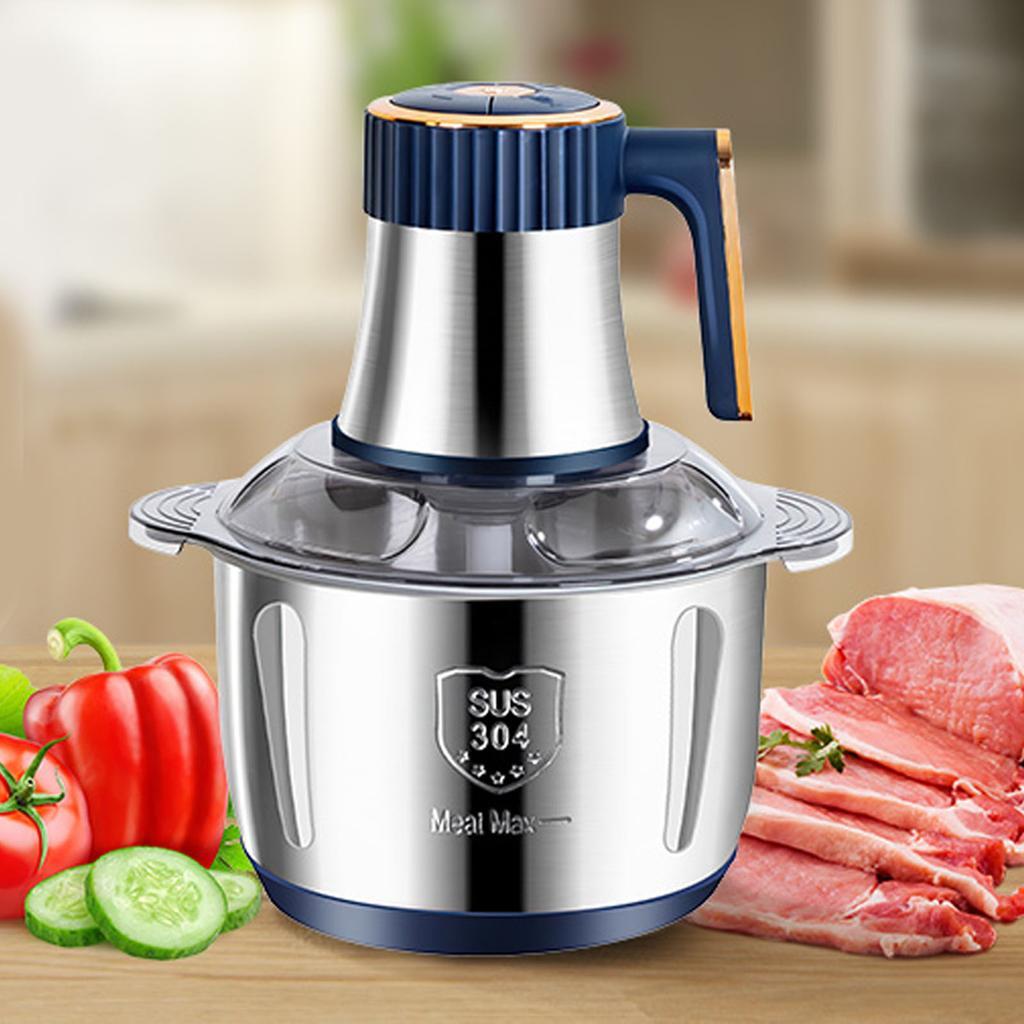 5L Stainless Steel Meat Grinder 500W Large Capacity 5 Blade Multifunctional Electric Food Processor Vegetable Chopper