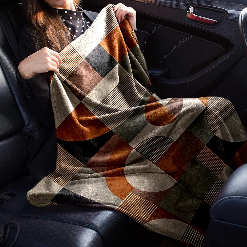 Abstract Geometric Patterns Blanket Soft Throw Blanket For Home Bedroom Bed Sofa Travel Office Solid Christmas Blanket