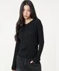 UNKNOWN PLANET Button Ribbed Knit Top Black