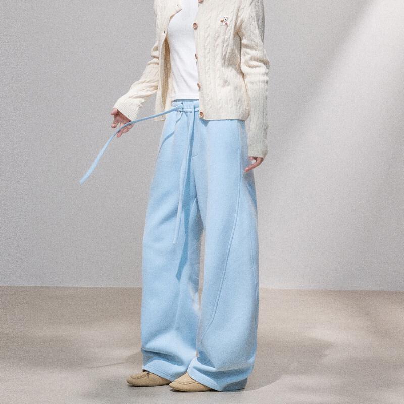 ICH MODE Pine Tea Cocoa Women's Wide-Leg Casual Pants