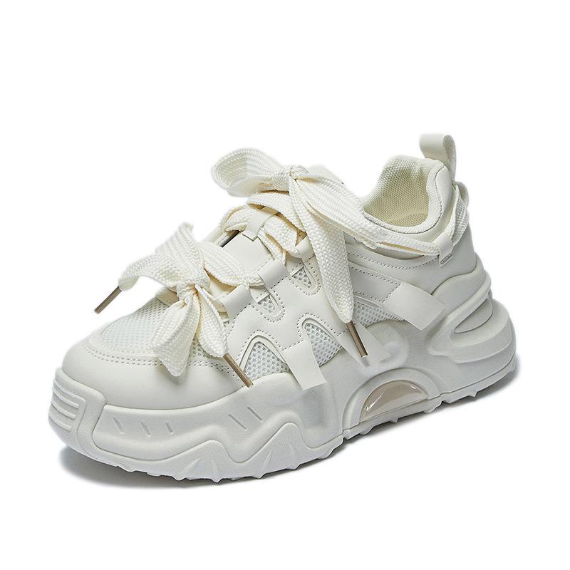 

Осенняя мужская обувь, новые дышащие сетчатые кроссовки, мужская корейская версия, модные универсальные маленькие белые туфли на платформе, модная обувь для папы 40