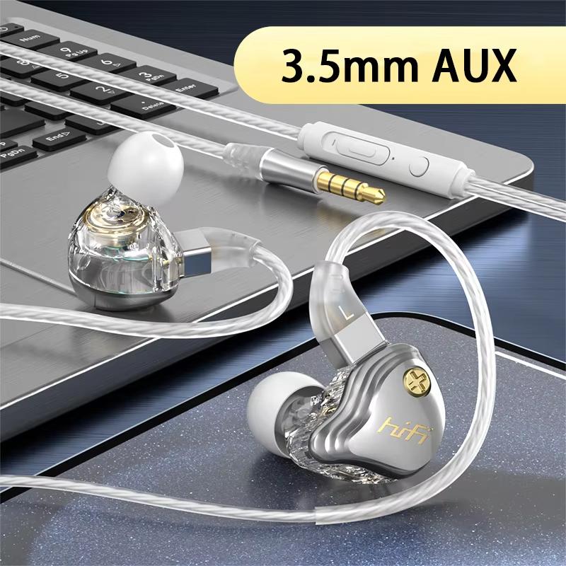 

Detachable 360° Surround Sound Gamer Earphones Type C&3.5mm wired In Ear Earbuds Headphones Sports Headsets for iPhone15/Samsung
