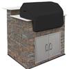 Grill Top Cover Oxford Cloth Outdoor Built-in BBQ Cover Windproof Dustproof Grill Lid Black Universal