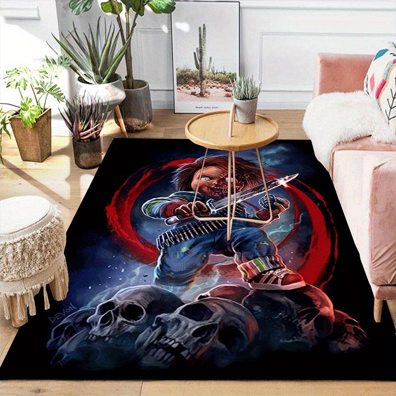1pc Chucky Pattern Area Rug, Anti slip Non Shedding Stain Resistant Carpet