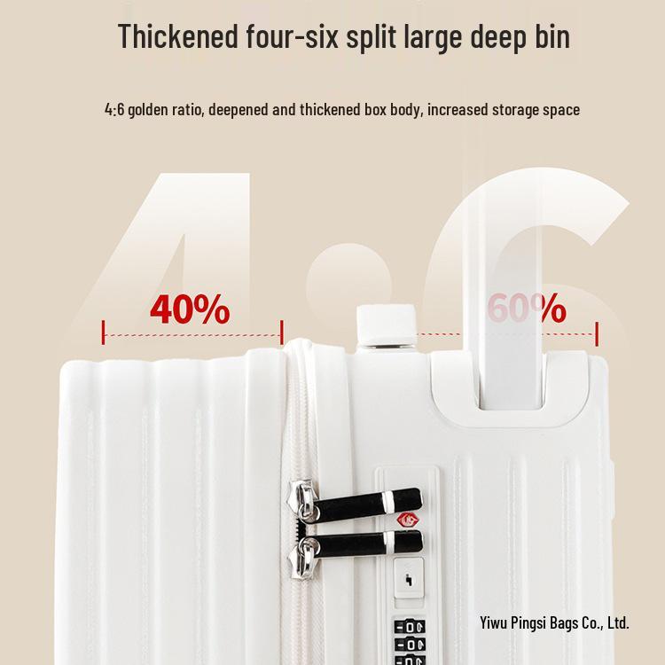 Lightweight 20/24 Inch Carry-on Suitcase with Wide Drawbar and Combination Lock for Men and Women