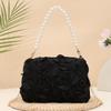 Women's 3D Rose Flower Chain Crossbody Bag - Rose Petal Design Shoulder Handbag for Daily Commute, Work, Evening Party