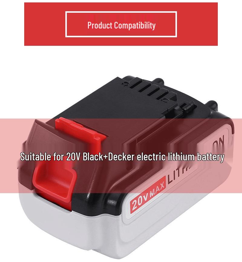 Compatible 20V Adapter and Charger for Black+Decker LCS1620 Lithium Battery Pack