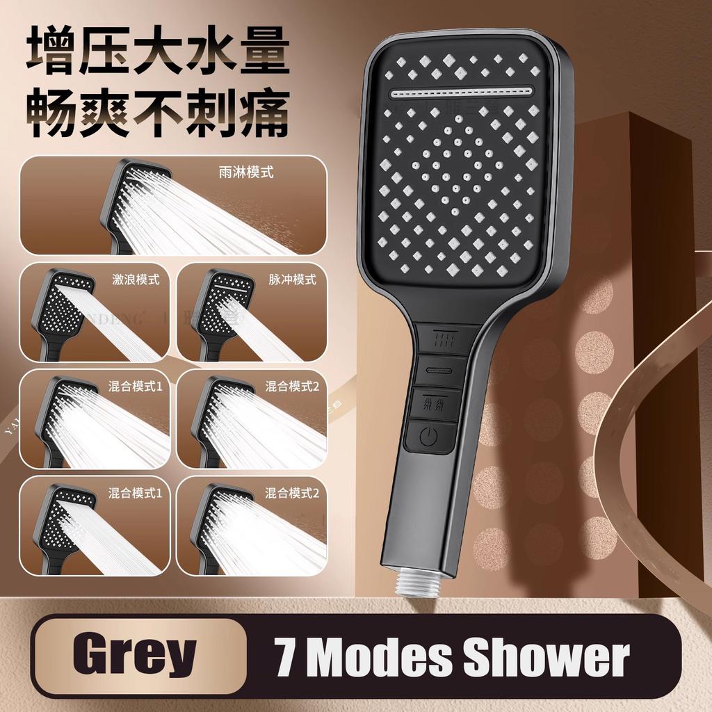 7 Modes Super Large Shower Head Adjustable One Key Stop Bathroom HighPressure Water Saving Shower Nozzles Bathroom Accessories