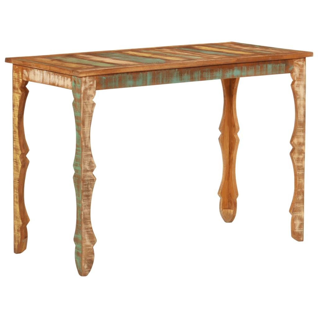 Dining Table 110x52x76 Cm Solid Wood Reclaimed Vidaxl