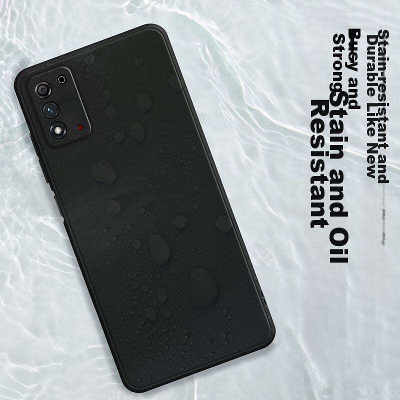 Phone Case for HONOR X30Max, HONOR X30Max Protective Cover, Full Lens Protection Upgraded Frosted Anti-Drop Slim Silicone Soft Case - Midnight Black