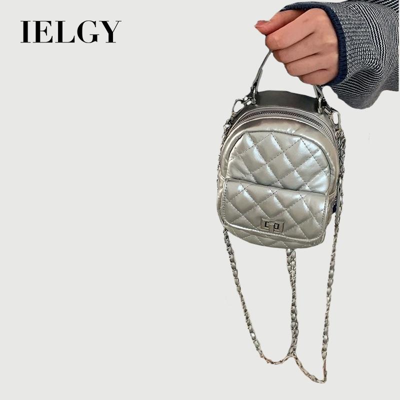IELGY Ladies Backpack Summer Fashion All-Match Portable Chain Travel Bag