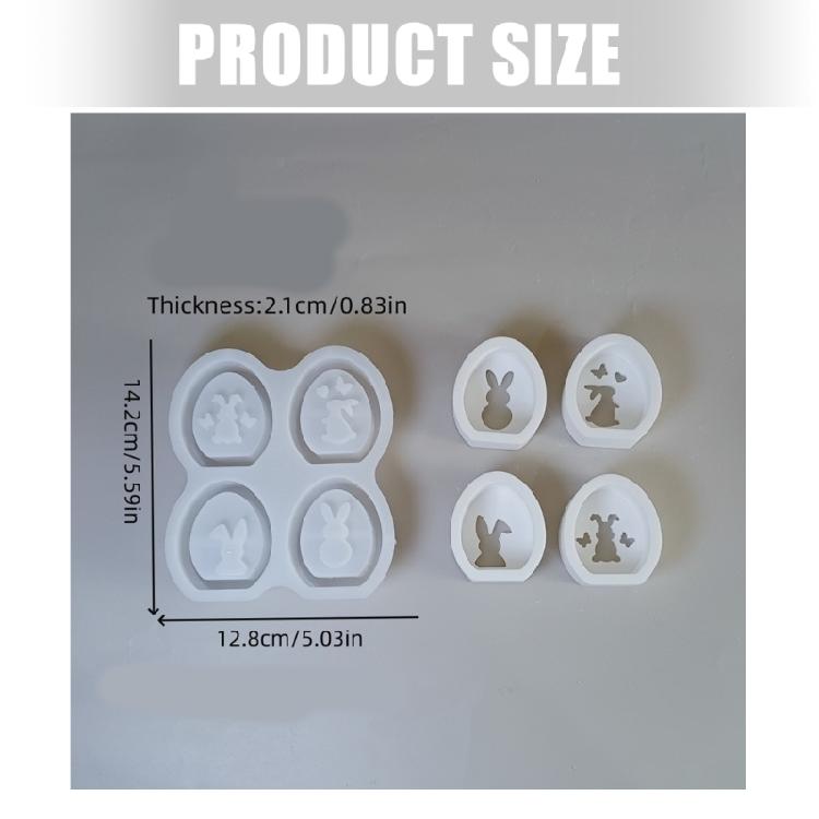Craft Silicone Mould for Eggs Shell Rabbits Statues Simple Release for Handmade Projects Decoration