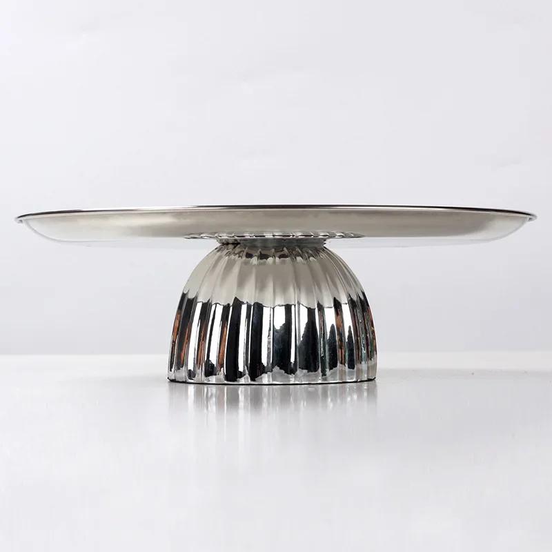 Luxury Metal Semi-circular Vertical Fruit Tray, Stainless Steel High Footed Snack Storage Tray, Dining Table Decoration Ornament