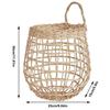 Hollow Rattan Woven Storage Basket Multi-functional Decorative Wicker Fruit Basket Wall Hanging Flower Basket Sundries Organizer