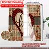 2D Flat Printing  2pcs Love Collage(1) Minimalist Modern Curtains Versatile 100% Polyester Curtains Home Decor Ldeal for Living