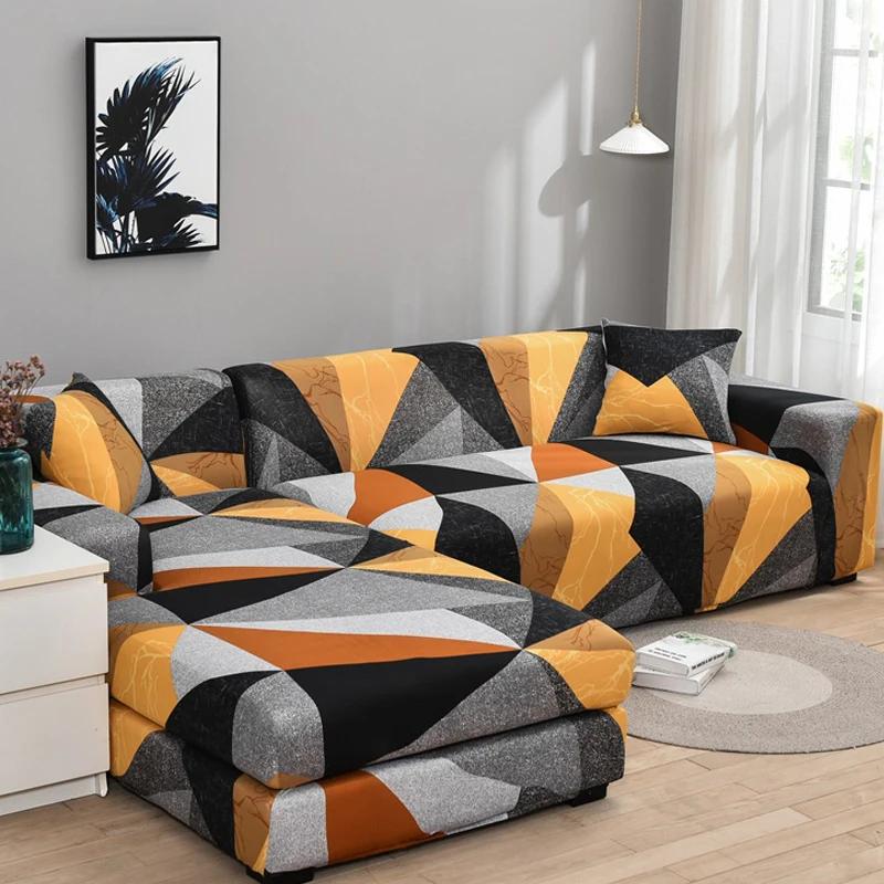 Elastic Sofa Cover 1/2/3/4 Seater L Shaped Corner Sofa Cover Protector For Living Room Stretch Cover For Sofa Couch Armchair