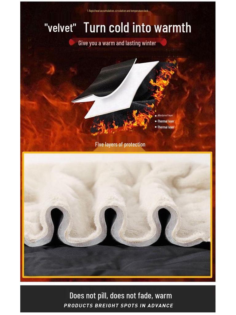 Free Shipping: High-Quality Winter Fleece-Lined Thermal Cotton Heating Pants