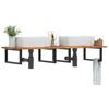 Vidaxl Wall Shelf Under Sink, Steel and Solid Acacia Wood