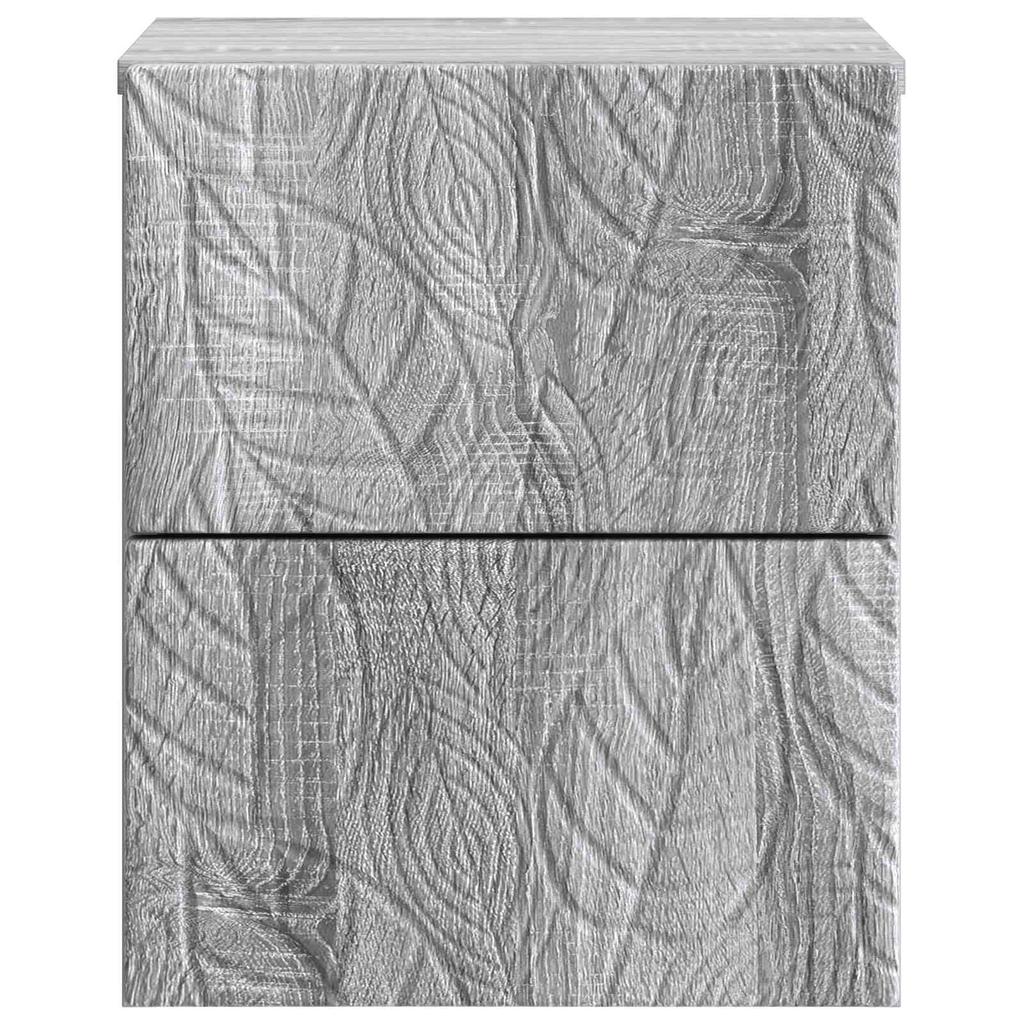 Wall Mounted Nightstand Grey Sonoma 34.5 x 33 x 40 cm