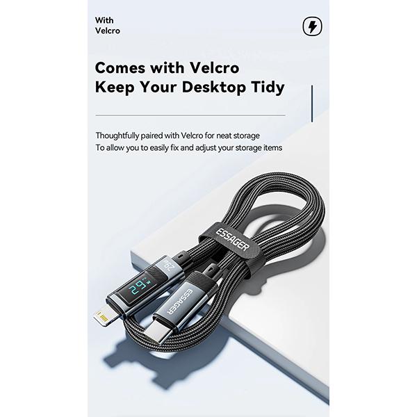 Essager Кабель USB типа C для iPhone14 13 12 11 Pro Max PD 29 Вт, провод для быстрой зарядки для iPhone, зарядное устройство, кабель цифрового дисплея