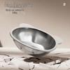 Stainless Steel Pet Bowl with Elevated Rack for Cats & Dogs - Anti-Neck Strain Design