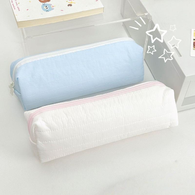 Cream Multi-functional Large Capacity Pen Bag Pencil Case Organizer for Kids School Art Office Stationery Storage