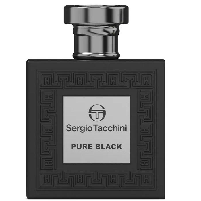 Sergio Tacchini Pure Black Eau de Toilette 100 ml – Sophistication classique pour l'homme distingué