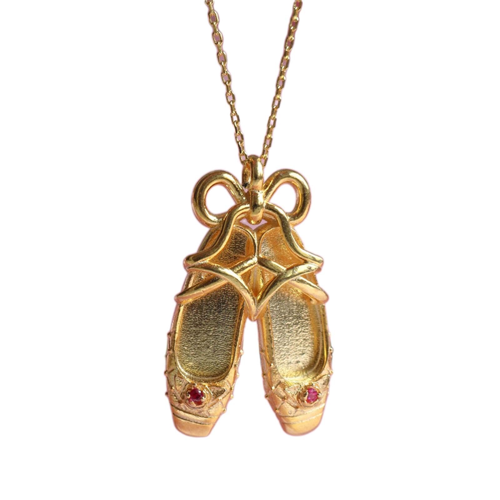 

Fashion Ballet Shoes Pendant Necklace for Women Trend Dance Shoe Choker Party Wedding Jewelry Accessories Birthday Gifts золотой