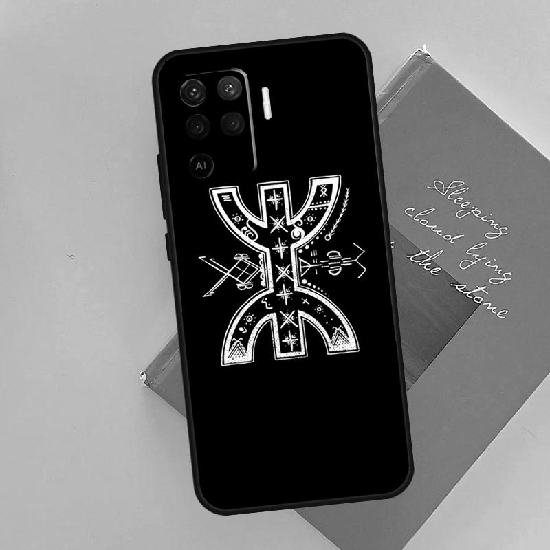 Amazigh Berber Symbol Cover For Oppo A78 A98 A74 A54 A94 A15 A16 A17 A52 A72 A76 A96 A53 A57S A58 A5 A9 Phone Case