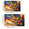 Colorful Geometric Music Symbol Bath Mat, Machine Washable Non-Slip Rug, Artistic Decor for Kitchen, Entryway, Shower,