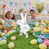 Collectors Cute Easter Fitness Rabbit Funny Plastic Small Rabbit Ornament Realistic Handmade Bunny Figurine Bookshelf Display