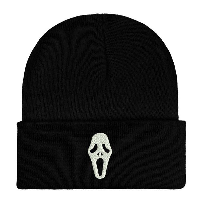 Hot-selling scream killer mask knitted hat autumn and winter fashion trend couple wool hat