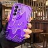Phone case: 2D flat, suitable for Samsung Galaxy A34 A35 M05 M06 S20 S22 S21 FE Plus 5G protective case, purple flowing sand, perfect Christmas and Ha