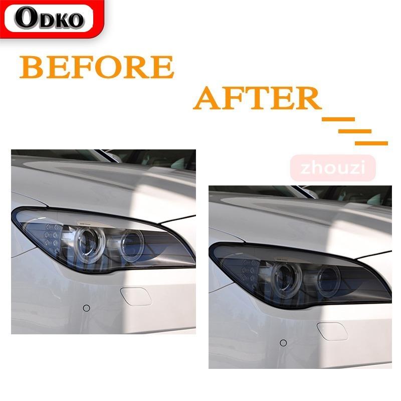For BMW G11 G12 F01 F02 7 Series 2009- 2 Pcs Car Headlight Tint Black Protective Film Transparent TPU Sticker Accessories
