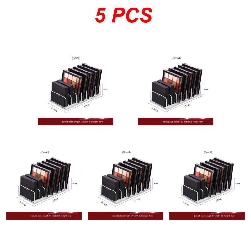 1~5PCS Acrylic Compact Eyeshadow Palette Organizer Display Tray Storage Box Cosmetics Makeup Rack Holder Drawer Organizer 7 Grid