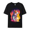 Hunde Astronauten Sonnenuntergang T-Shirt Druck Premium Baumwolle Rundhals Herren T-Shirts Hundeshirt Für Jungs Grafikshirts Herren