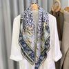 Happiness Tree Double-Sided Retro Silk Silk Scarf Women'S 90 Twill Light Luxury Versatile Large Square Scarf Shawl