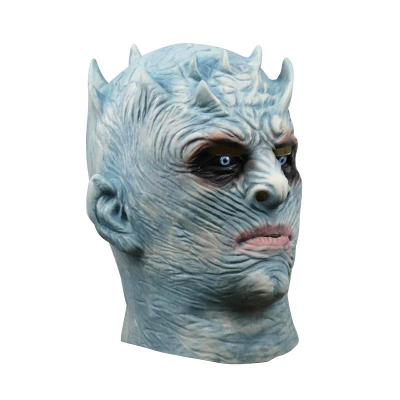 White Walker Night King Mask Halloween Horror Latex Costume Haunted House Cosplay